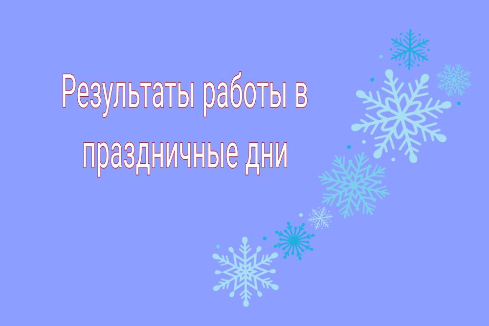 Результаты работы в праздничные дни